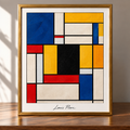 Framed Geometric Primary Color Painting