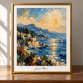 Framed Mediterranean Seascape at Sunset