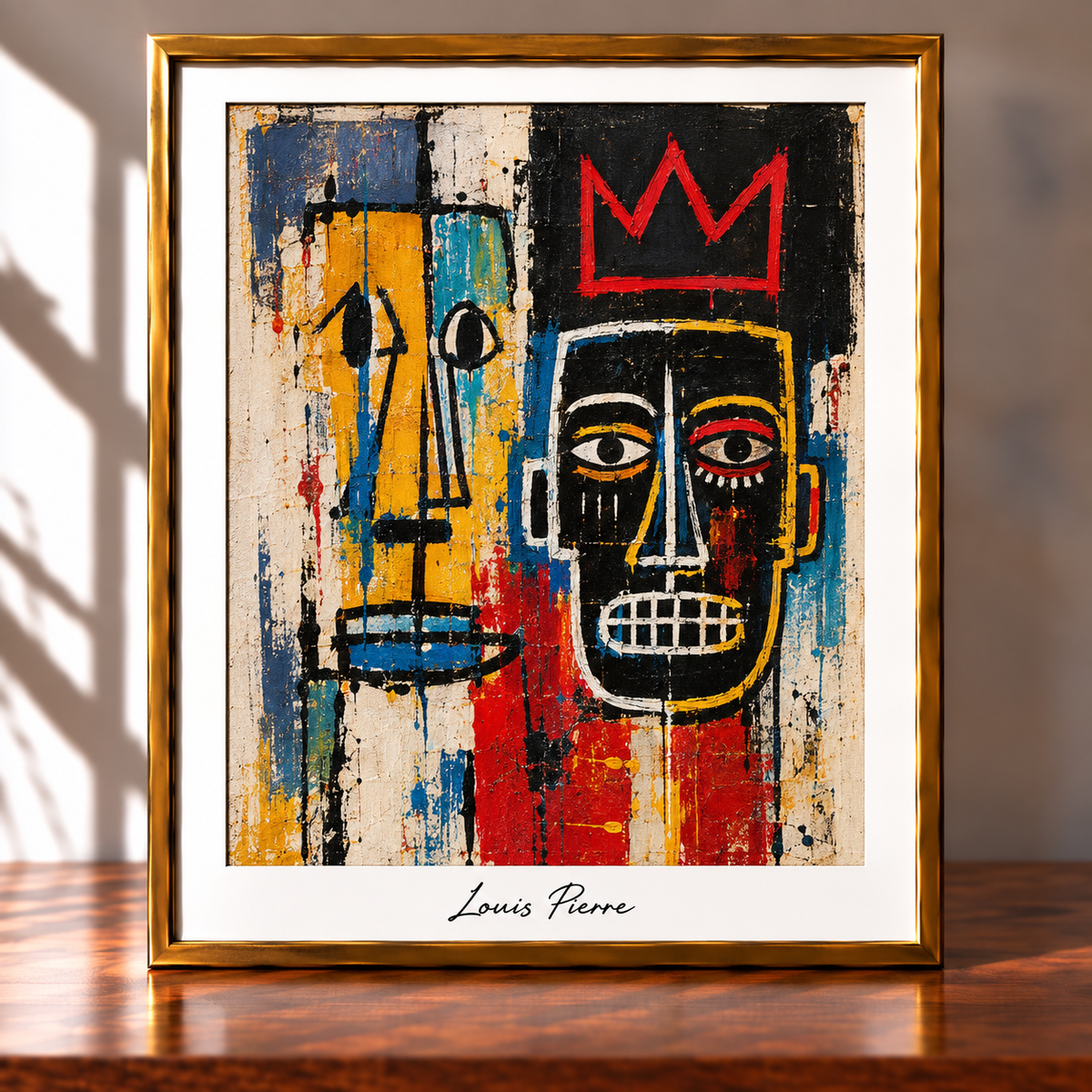 Framed Neo-Expressionist Faces