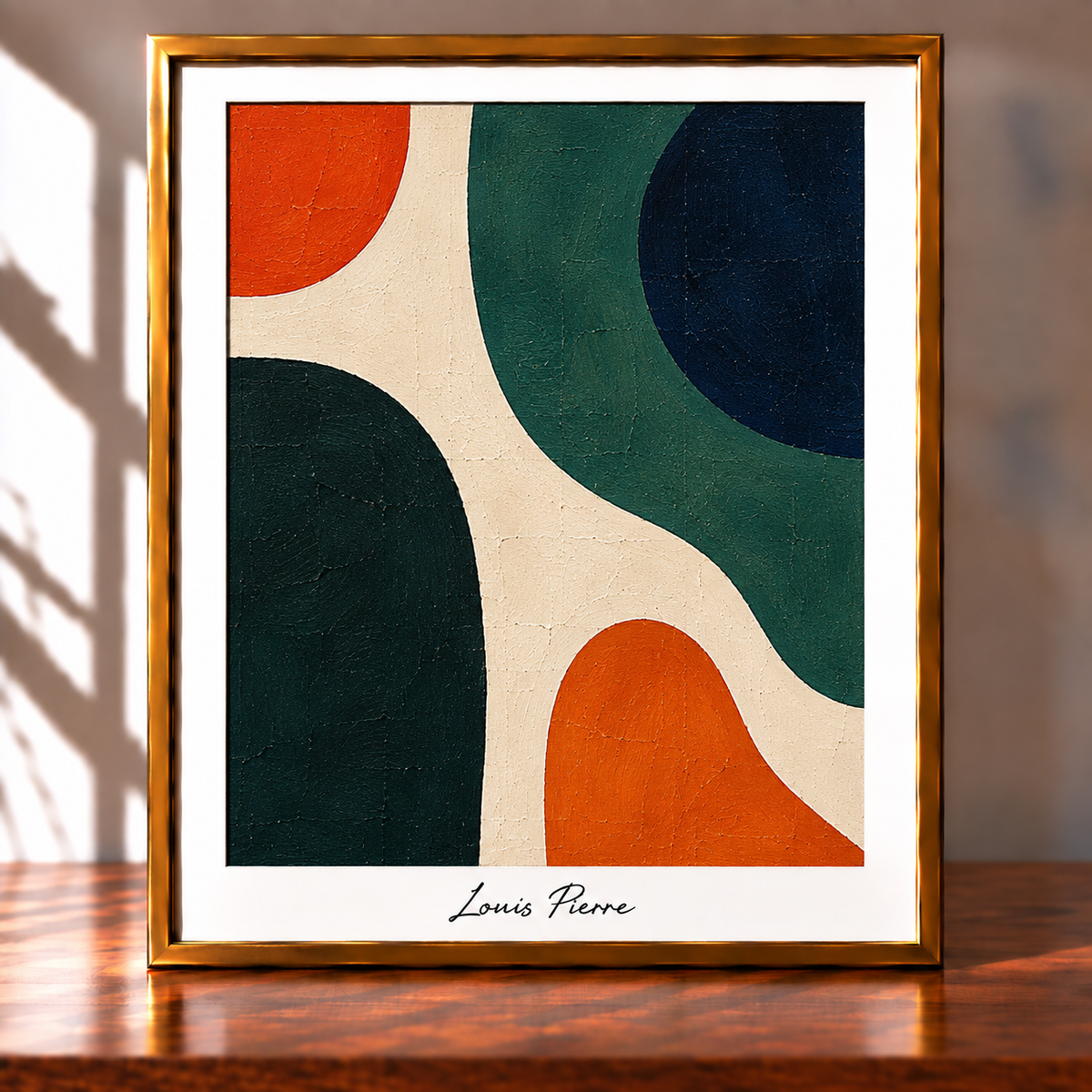 Louis Pierre Abstract Gold Framed Artwork